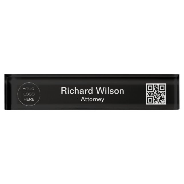 Professional Custom Logo QR Code  Nameplate (Front)