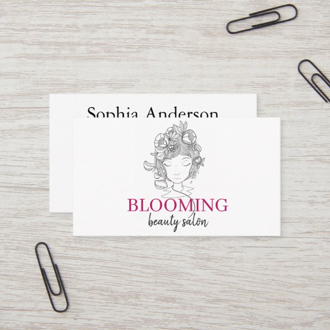 Professional Custom Lotus Logo Yoga Studio Business Card (Front/Back In Situ)