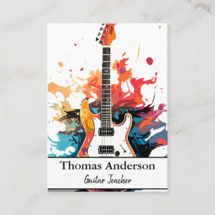 Professional Custom Musical Instrument Guitar  Business Card