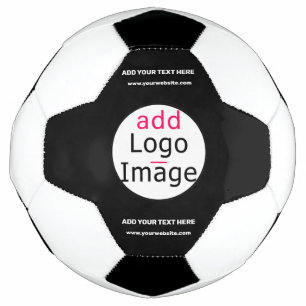 Professional Customisable Business Black White Soccer Ball
