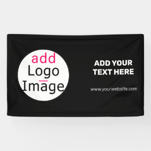 Professional Customisable Business Brand Black Banner