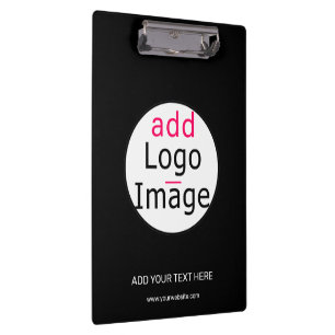 Professional Customisable Business Brand Black Clipboard