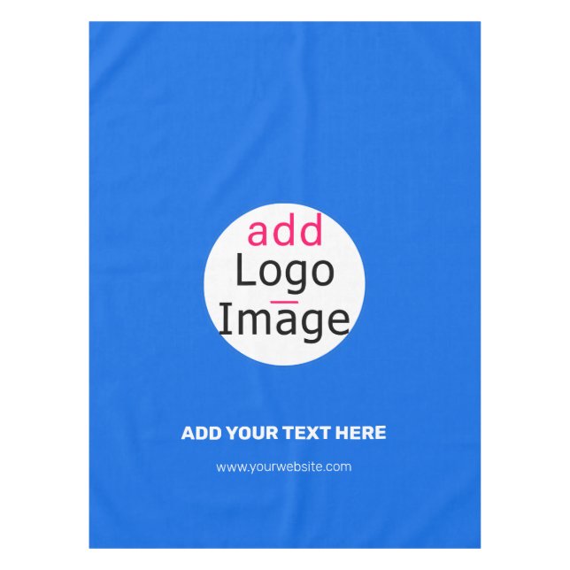 Professional Customisable Business Brand Blue Tablecloth (Front)