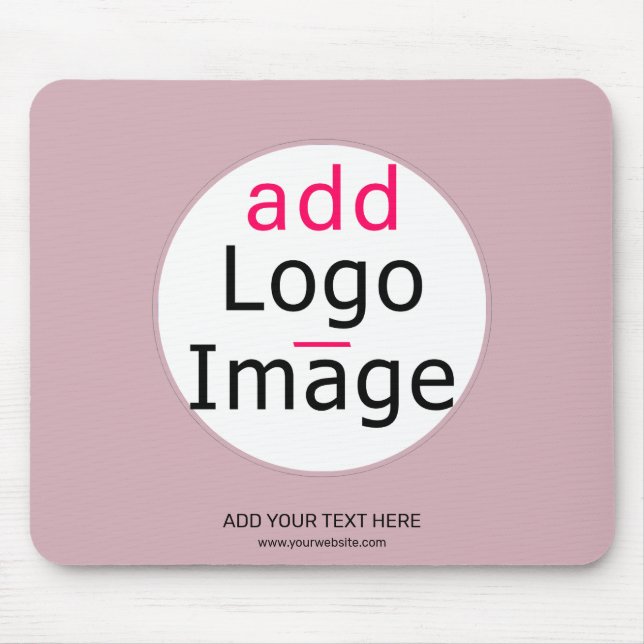 Professional Customisable Business Dusty Rose Hue  Mouse Pad (Front)