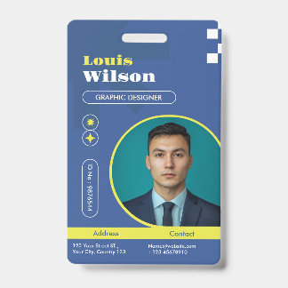 Professional Customisable Name & Barcode Staff ID Badge