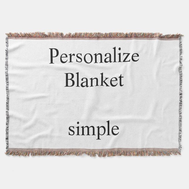 professional customs simple  throw blanket (Front)