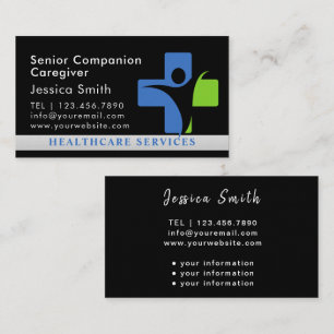 Professional Cute Nurse Caregiver Home Help Aide Business Card