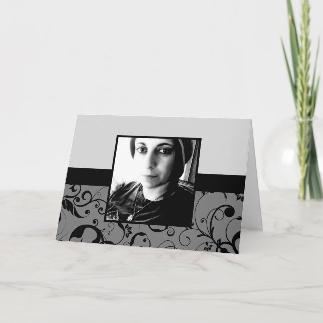 professional damask memorium card (Front)