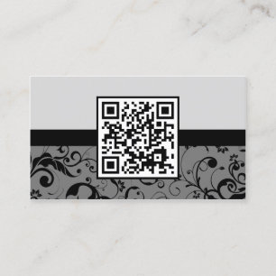 professional damask QR code Business Card