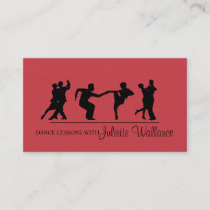 Professional Dance Studio, Instructor Business Business Card