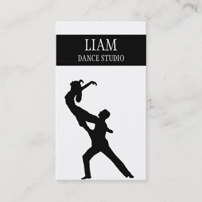 Professional Dance Studio, Instructor Business Card (Front)