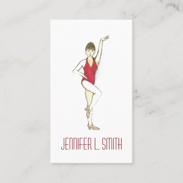 Professional Dancer Dance Teacher Choreographer Business Card (Front)