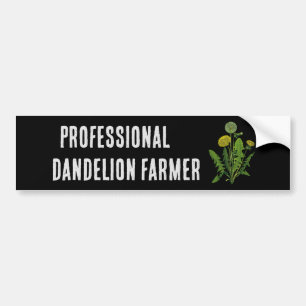 Professional Dandelion Farmer Bumper Sticker