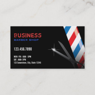 Professional Dark Barber Business Cards