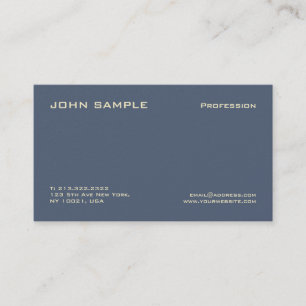 Professional Dark Blue Premium Pearl Finish Modern Business Card