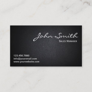 Professional Dark Leather Texture Business Card