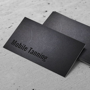 Professional Dark Mobile Tanning Salon Business Card