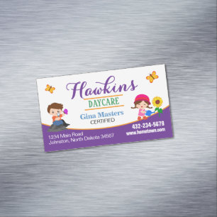 Professional Daycare Magnetic Business Card