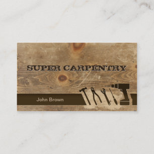 Professional Deck Wood Carpentry Repair Business Card