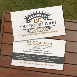 Professional Decking & Patio Contractor Business Card