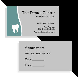 Professional Dental Appointment Business Card