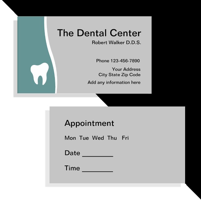 Professional Dental Appointment Business Card (Creator Uploaded)
