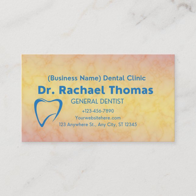 Professional Dental Appointment Business Cards (Front)