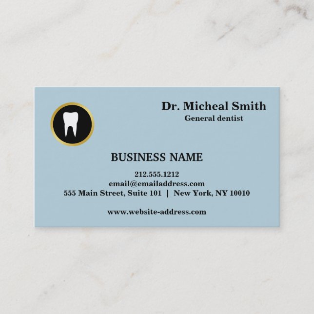 Professional Dental Care Dentist Appointment Card (Front)