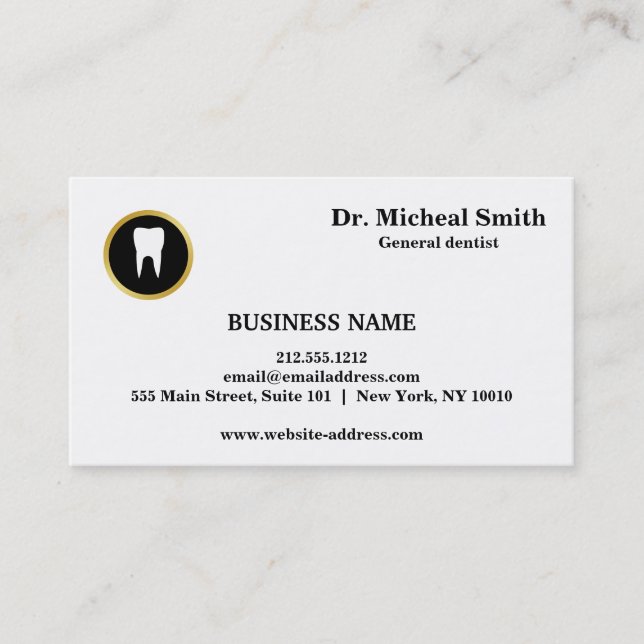 Professional Dental Care Dentist Appointment Card (Front)