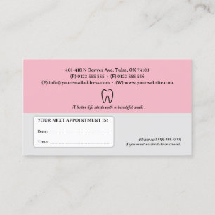 Professional Dental   Dentist Appointment Card