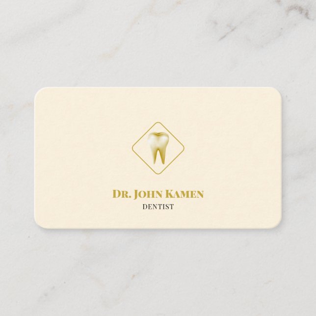 Professional Dental | Unique Gold Business Card (Front)