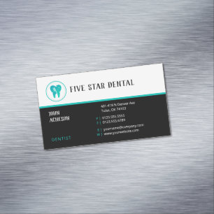 Professional Dentist    Aqua Dental Clinic Magnetic Business Card