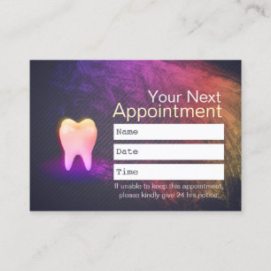Professional Dentist Dental Clinic Rose Gold Tooth Appointment Card
