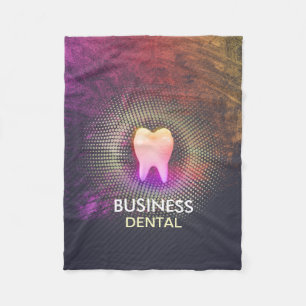 Professional Dentist Dental Clinic Rose Gold Tooth Fleece Blanket