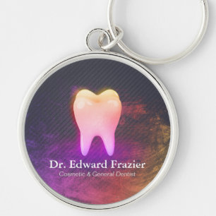 Professional Dentist Dental Clinic Rose Gold Tooth Key Ring