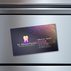 Professional Dentist Dental Clinic Rose Gold Tooth Magnetic Business Card
