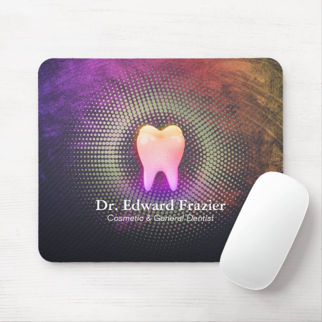 Professional Dentist Dental Clinic Rose Gold Tooth Mouse Pad (With Mouse)