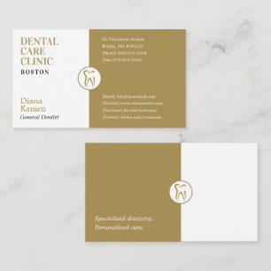 Professional Dentist Golden Business Card