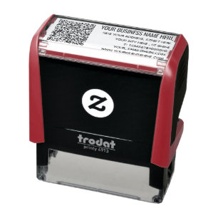 Professional Design Address QR Code Stamp Example