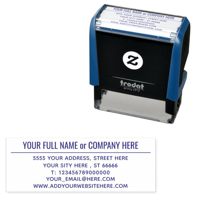 Professional Design Your Address Self-inking Stamp (In Situ)