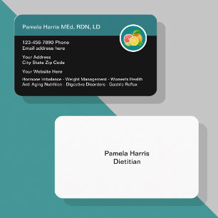 Professional Dietician Design Business Card