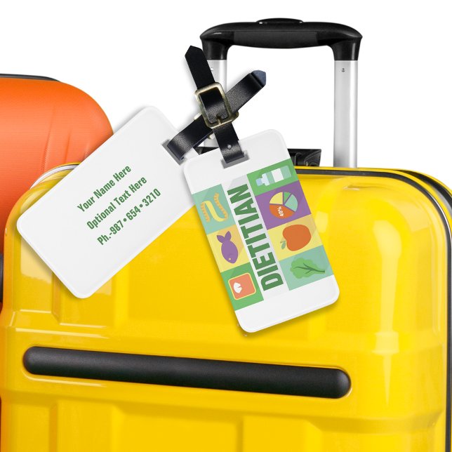 Professional Dietician Iconic Designed Luggage Tag (Creator Uploaded)