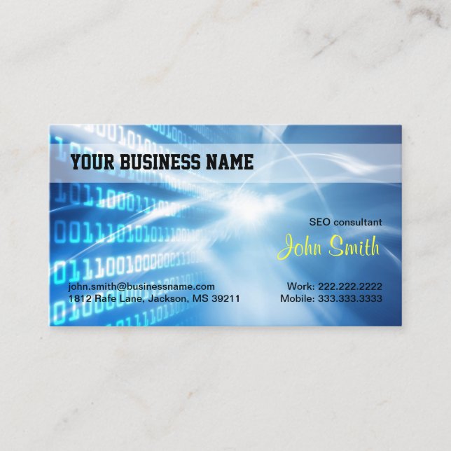 Professional Digital Hi-tech Industrial Business Card (Front)