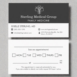 Professional Doctor Office Appointment  Business Card