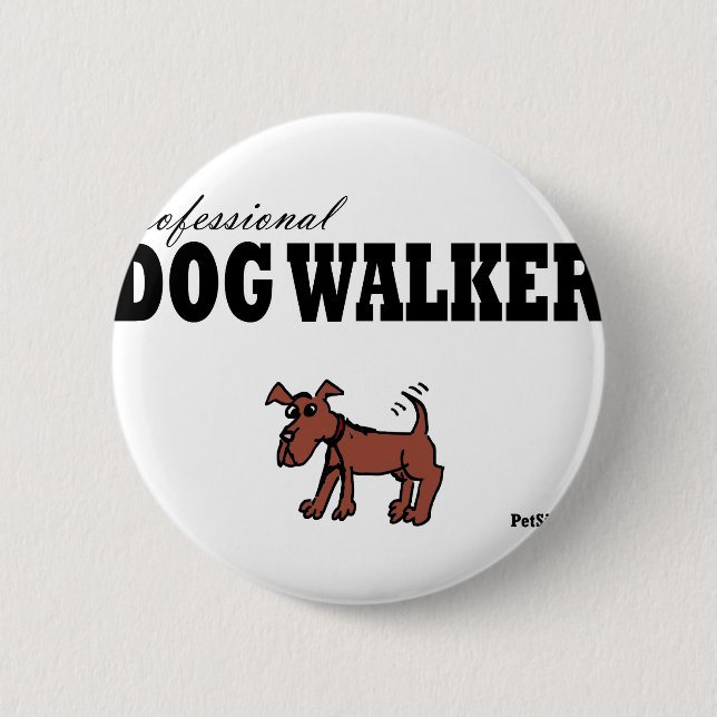 Professional Dog Walker 6 Cm Round Badge (Front)