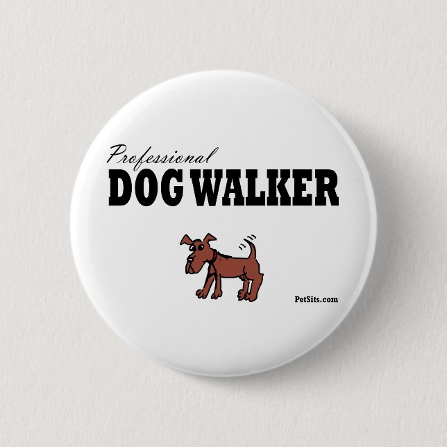 Professional Dog Walker 6 Cm Round Badge (Front)