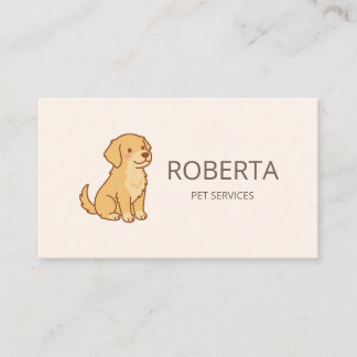 Professional Dog Walker & Pet Sitter Business Card