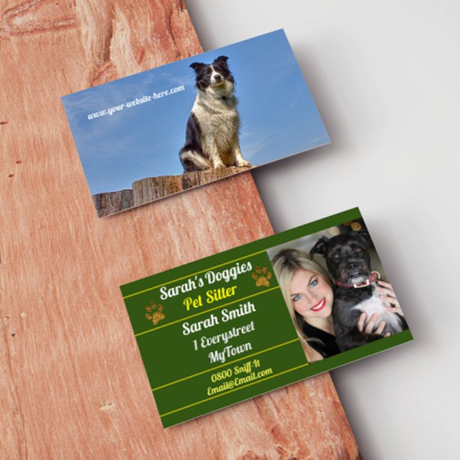 Professional Dog Walker Pet Sitter Business Card (Creator Uploaded)