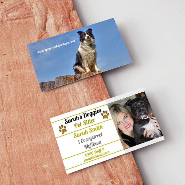 Professional Dog Walker Pet Sitter Business Card (Creator Uploaded)