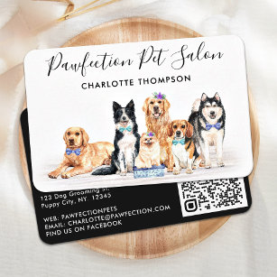 Professional Dog Walker Pet Sitter Dog Groomer Business Card